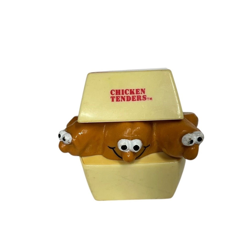 Vtg 1989 Burger King Chicken Tenders Pull Back Toy Graphics Int'l Fast Food Toy